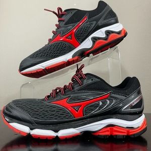 Mizuno Wave Inspire 13 Size 8 Gray Orange Athletic Running Shoes Women's US